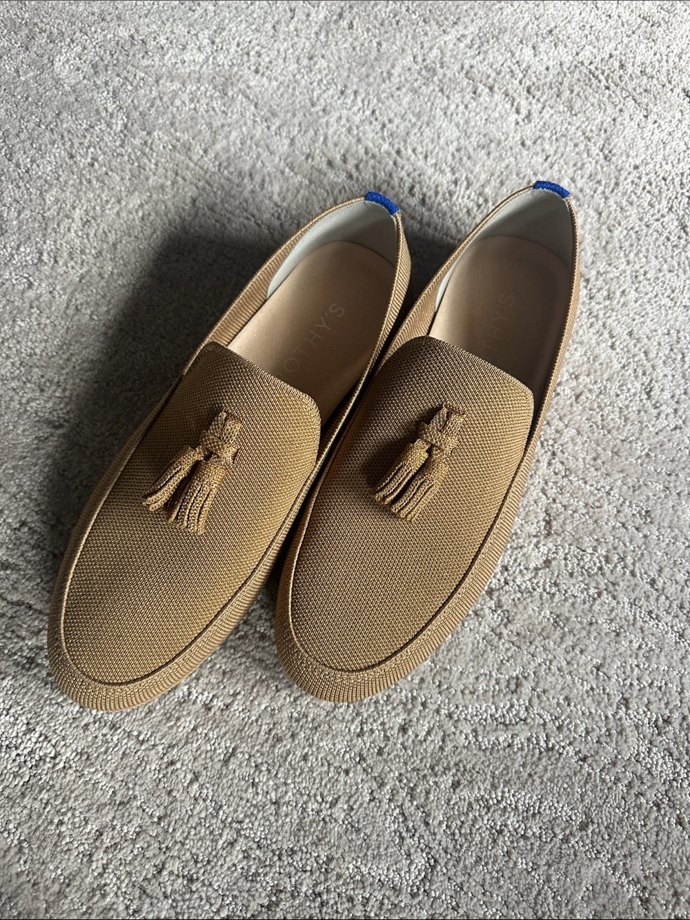 ROTHYS Men Size 8.5 Whisky The Ravello Tassel Loafers Tan